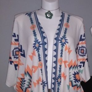 Nurture Tribal print  kimono NWT